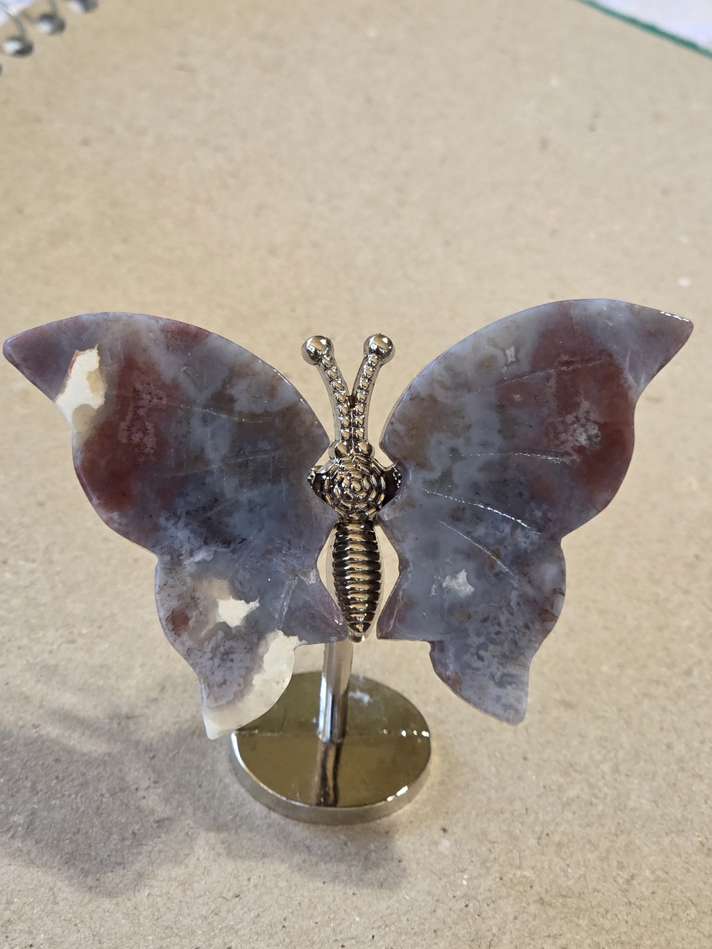 Jasper Crystal Butterfly Decore Carbing